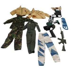 Lot of 1990s Vintage Hasbro GI Joe Clothes and Accessories Pieces Boots Weapons